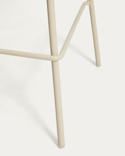 Полубарный стул Altea из пластика и стали бежевого цвета, 65 см