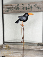 Кормушка на штекере "Ворона" 14,5x22xH33,5 см + 110 см штекер