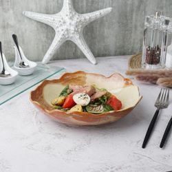 Салатник 500 мл d 21,5 см h5,5 см Light Brown Crush Spots Frutti di Mare P.L. [1]