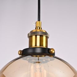 Подвесной светильник Loft Clear Glass Sphere Cloche Дымчатый