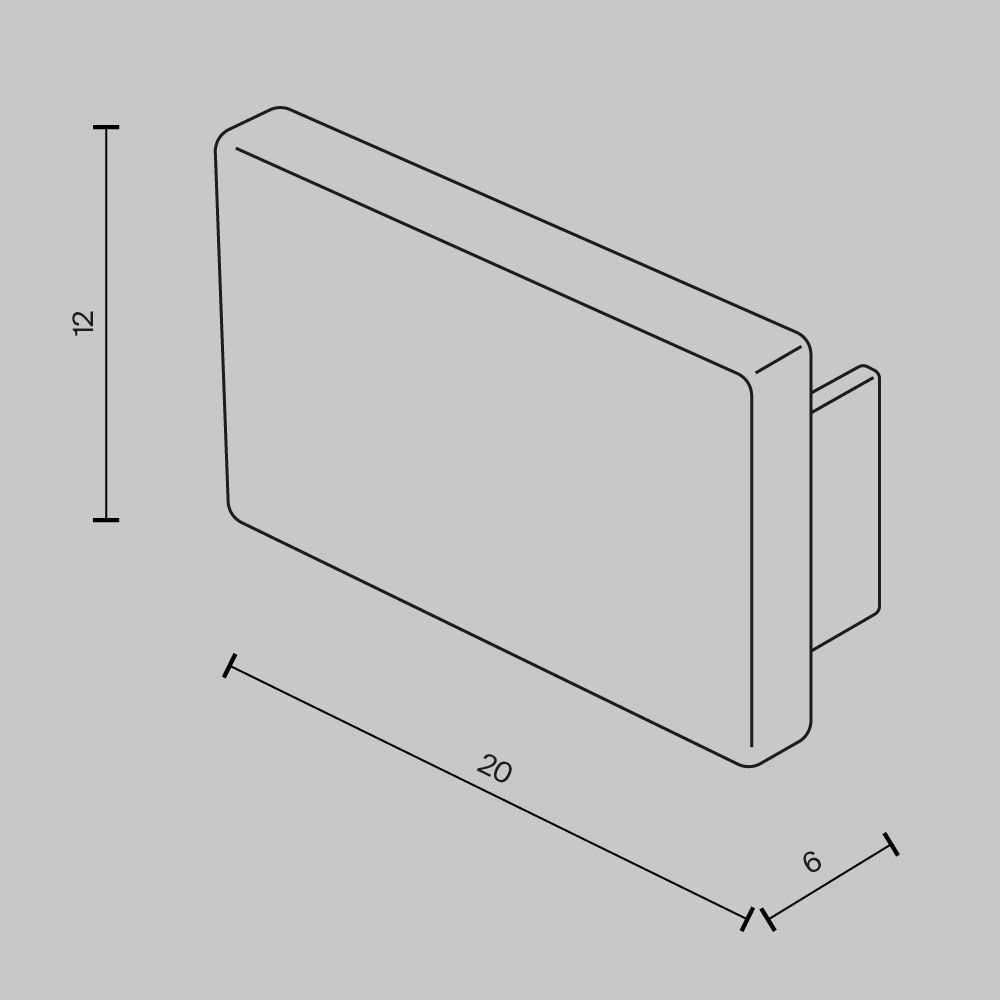 Заглушка для встраиваемого шинопровода, 2 шт. Maytoni Basity TRA172EC-12B