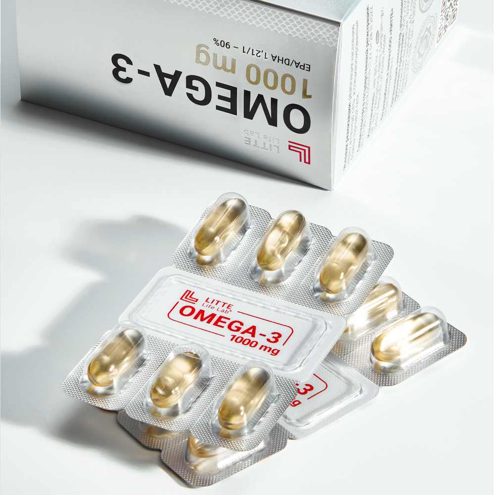 Омега-3 Litte Life Lab, 1000 мг, 60 капсул