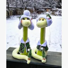 Игрушка ручной работы «Змейки» / 27 - 30см