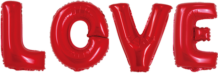 Набор шаров-букв (32''/81 см) LOVE, Красный
