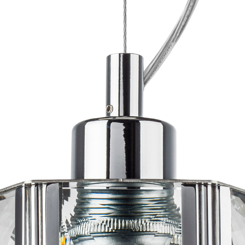 722014 Люстра LIMPIO 1х40W E27 ХРОМ/ПРОЗРАЧНЫЙ