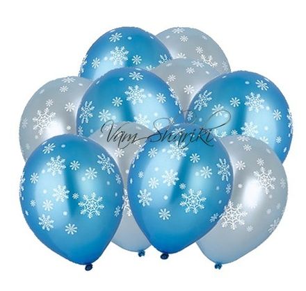 Шары "Блестящие снежинки"