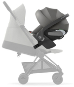 Коляска Cybex Coya Matt Black Frame Cloud T i-Size Mirage Grey Plus Leaf Green с дождевиком и бампером