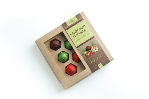 Кедровый грильяж с Клюквой и Сосновой шишкой / 120 гр / ТМ Сладкий аромат