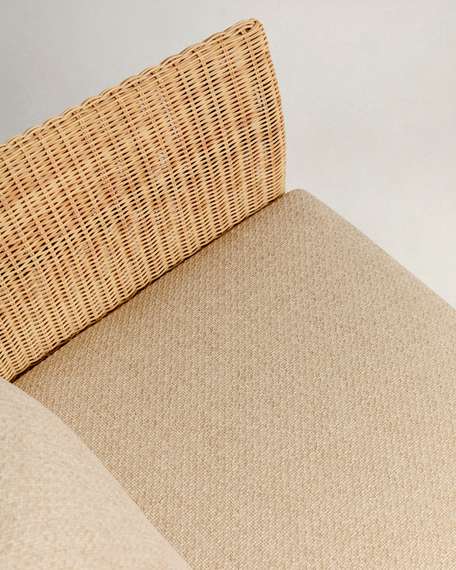 Двухместный диван Galea из тикового дерева и синтетического ротанга 170,5 см