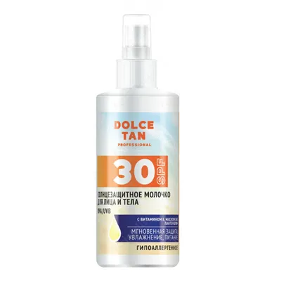 Dolce Tan, Солнцезащитное, водостойкое молочко для лица и тела, 30 SPF, 150 мл