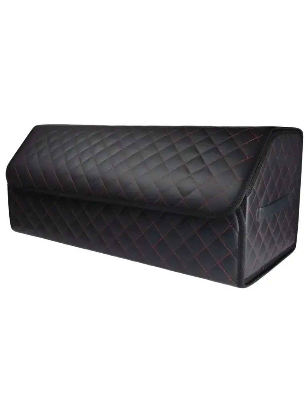 Органайзер в багажник LION Экокожа Ромб размер 70*30*30см черный/красный