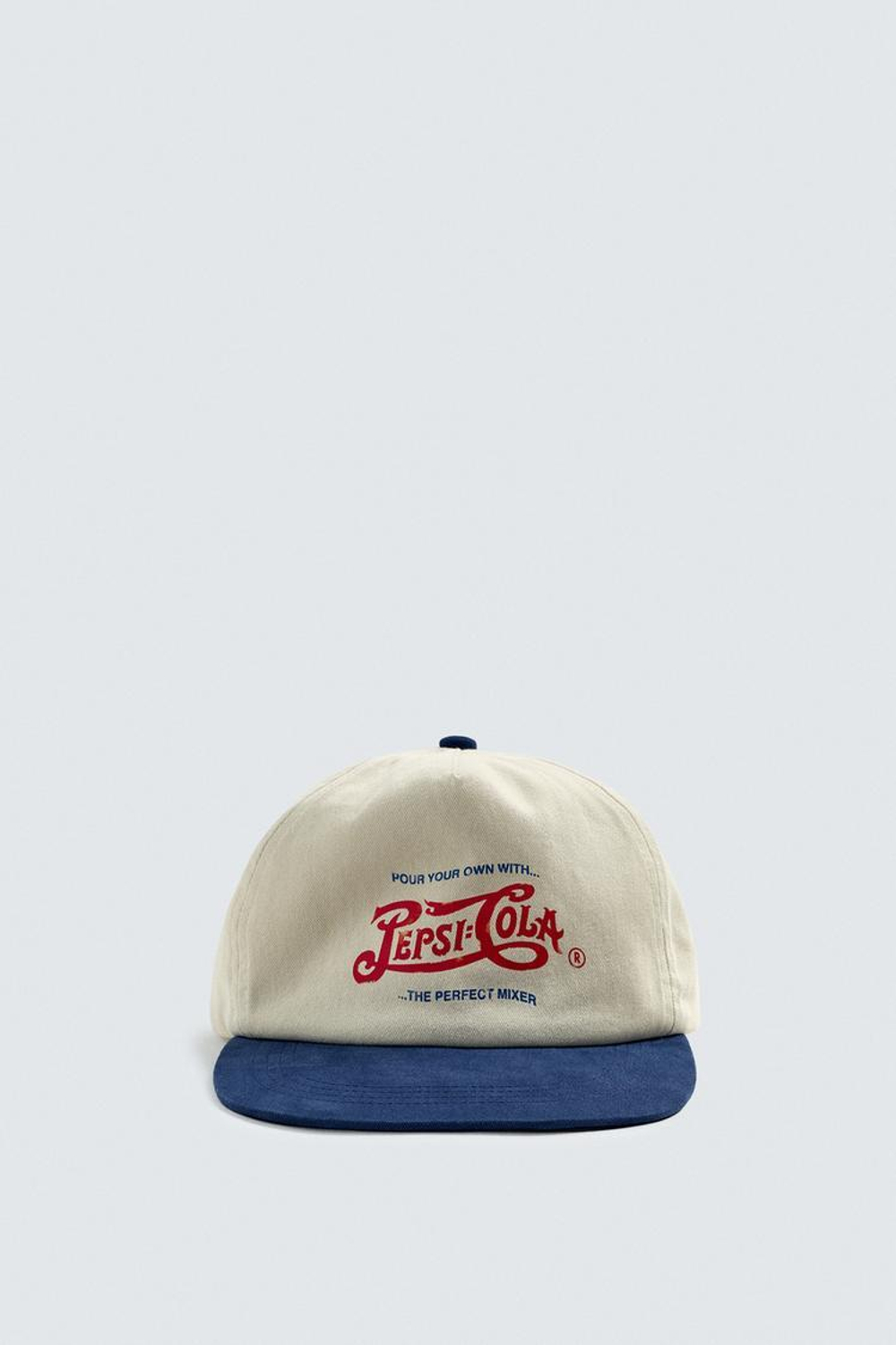ZARA КЕПКА С ПРИНТОМ PEPSI © PEPSICO, ЭКРЮ