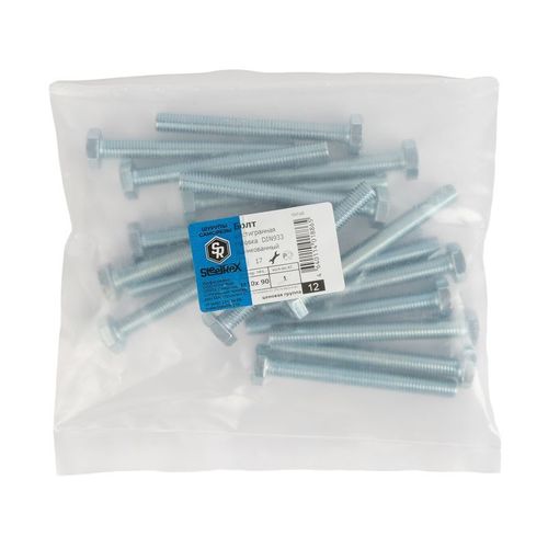 Болт М10х90 мм с шестигранной головкой DIN 933 кл 5,8