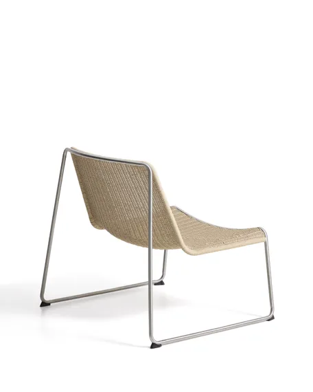 Уличное кресло Tavari из бежевой веревки и стали