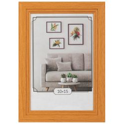 Фоторамка Image Art С22 МДФ универсальная 10х15 цвет янтарь вставка прозрачный пластик