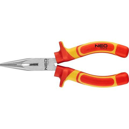 Плоскогубцы NEO Tools удлиненные прямые, 160 мм, 1000 В, CrV, полированные 01-223