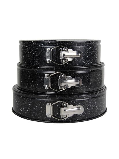 Набор разъемных форм для выпечки 3 шт. Kamille KM-6031 (d24/26/28х6,5 см) из углеродистой стали