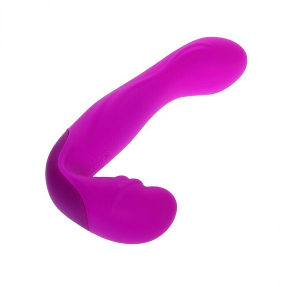 Безремневой страпон с тремя моторами BEAU (30 режимов) (Цвет: фуксия)