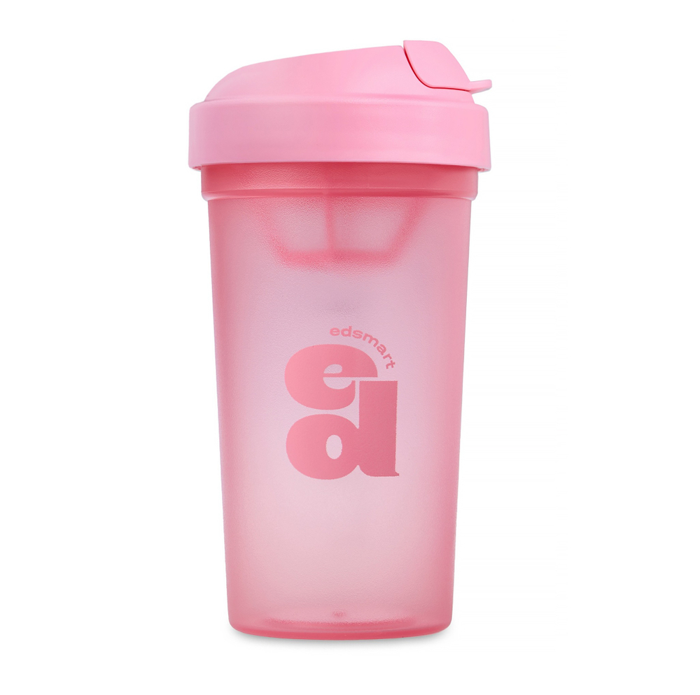 ED SMART Шейкер розовый с клапаном, 300 мл