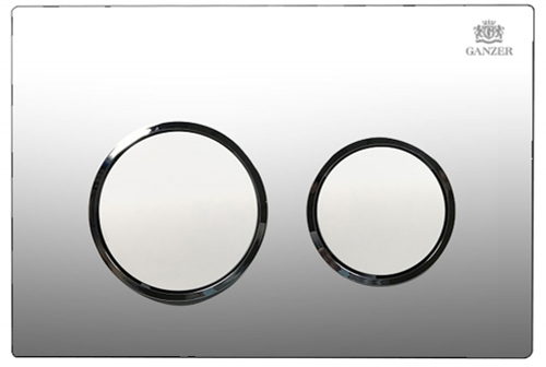 Кнопка для инсталляции с КРУГ. клав. (ХРОМ)  GANZER  (24/1шт)