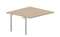 Составной стол на 2 рабочих места 138х136,6х75см (без отверстий) - приставной элемент