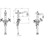 Смеситель для раковины Boheme Camelia 272