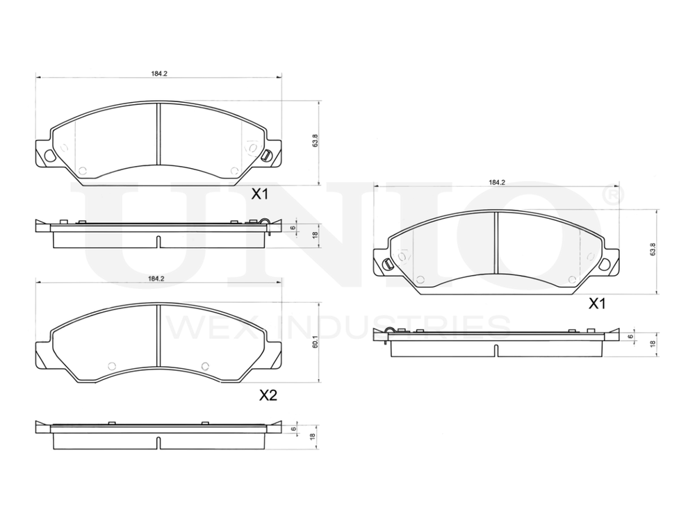 Колодки тормозные диск. передние UNIO BRP-20313