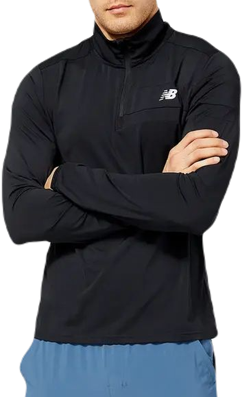 Мужская теннисная кофта New Balance Accelerate Half Zip - black