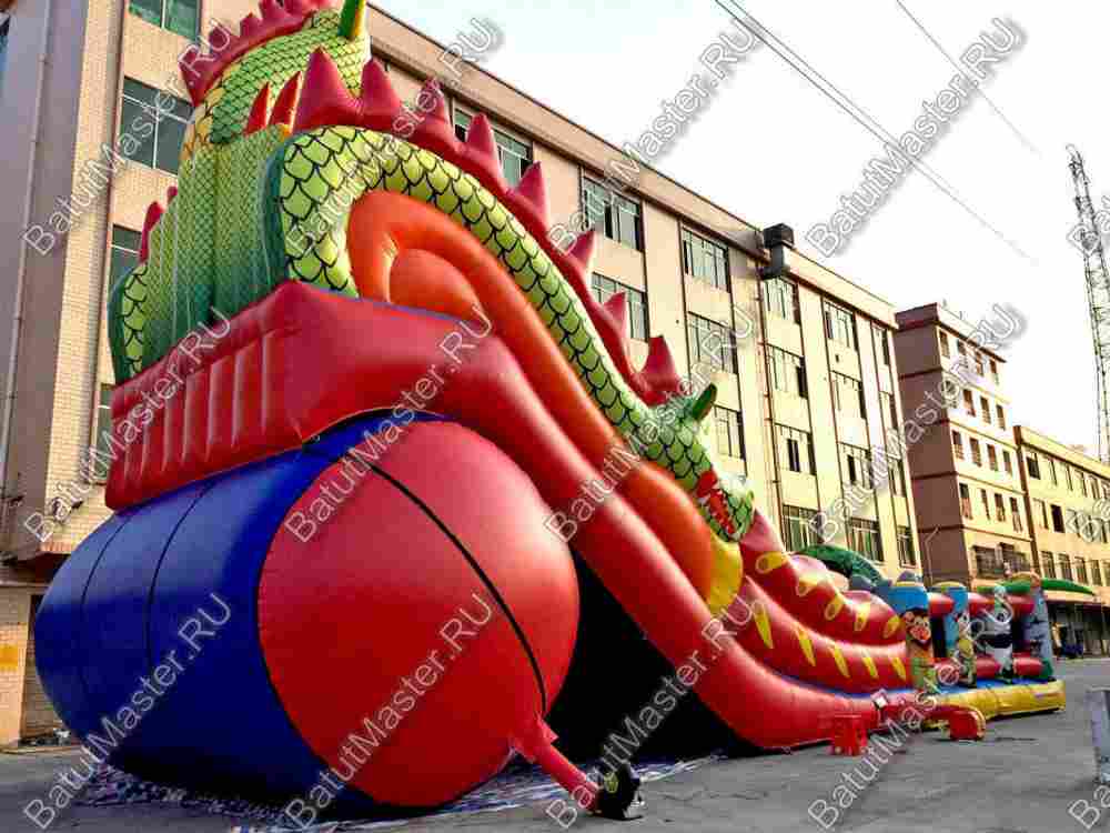 Профессиональный надувной батут "Гранд-саванна" 17*10*9 м