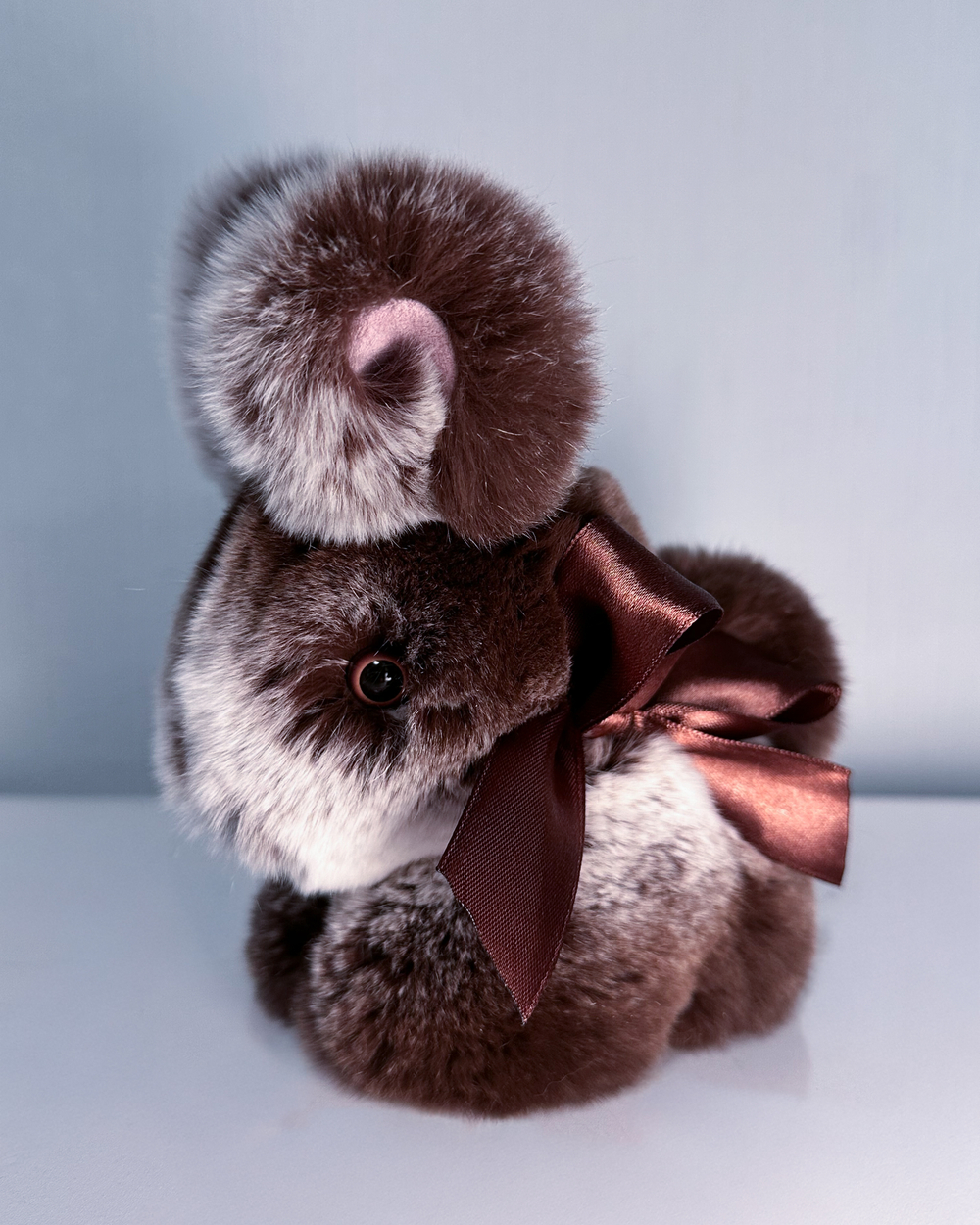 Кролик Тоша маленький (коричневый с белым) - уникальный окрас