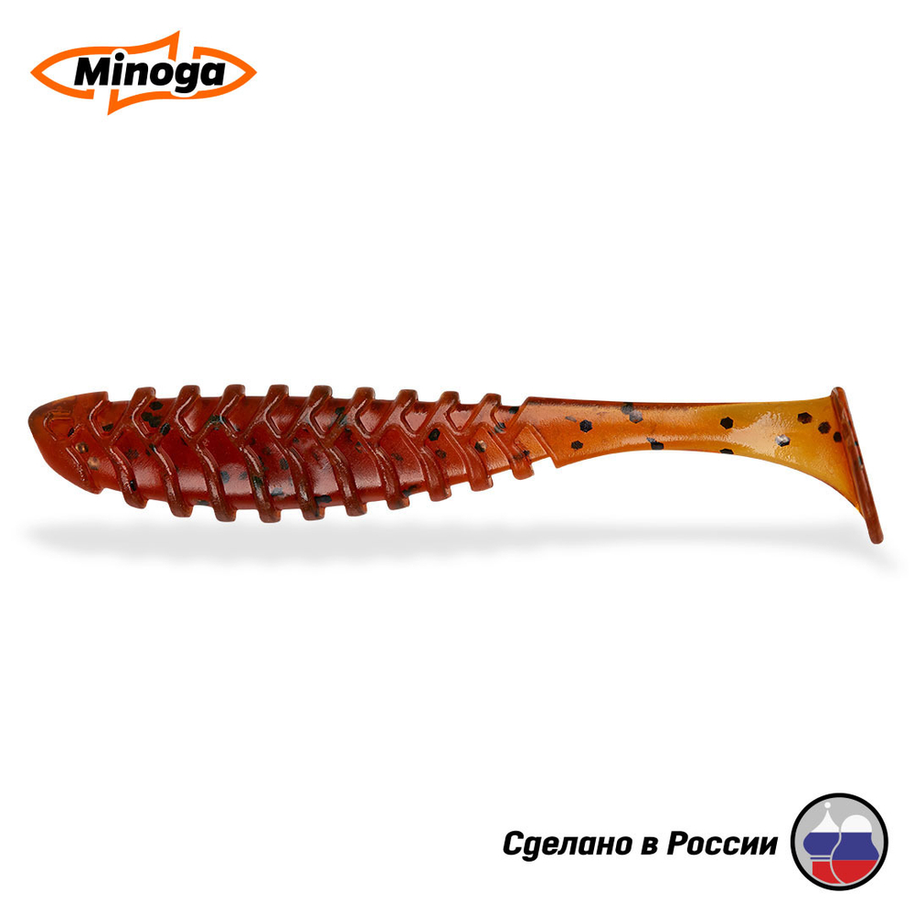 Силиконовая приманка "Minoga" COOPER 4,0"(4шт) 100мм, 6,1гр, цвет 002