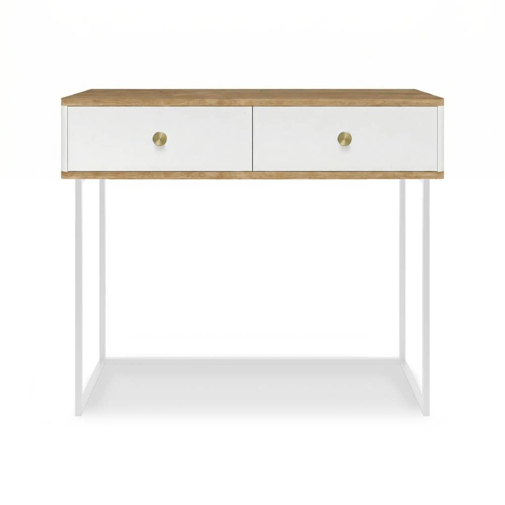 Туалетный столик консоль ROYAL 5311 эко (Дуб Кантри-Белый-р.золото)