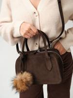 Замшевая сумка Polly DBR 31348 черный каштан