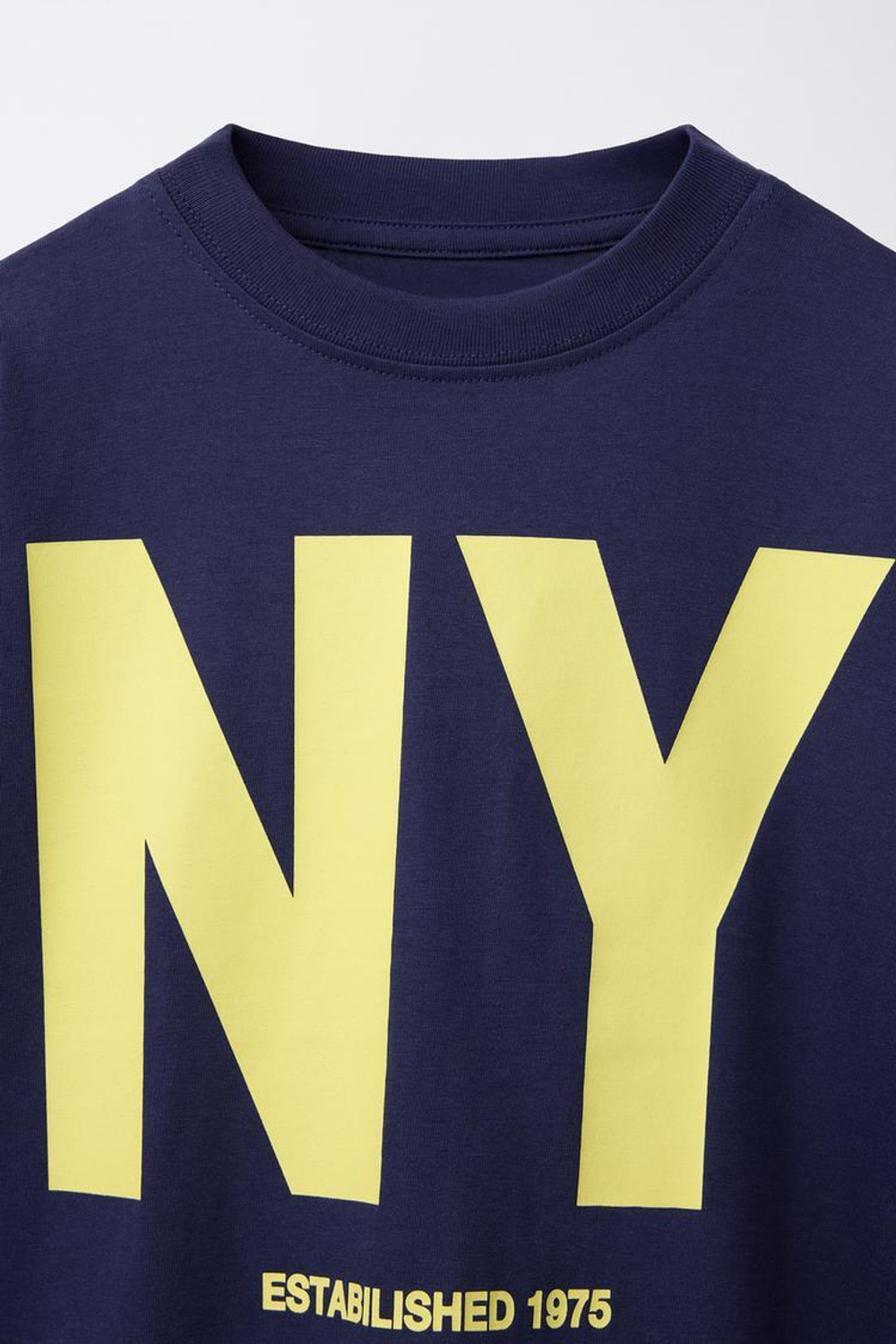 ZARA ФУТБОЛКА С НАДПИСЬЮ, ЧЕРНИЛЬНО-СИНИЙ