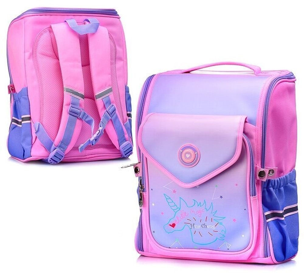 Ранец ЮНЛАНДИЯ WISE для начальной школы, Unicorn power, 37х29х15 см, 228817