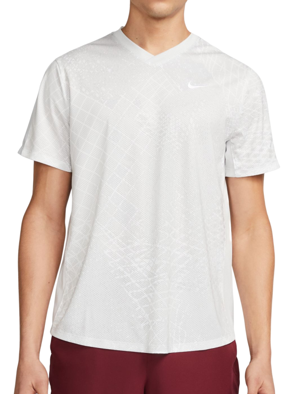 Мужская теннисная футболка Nike Court Dri-Fit Victory Novelty Top - photon dust/white