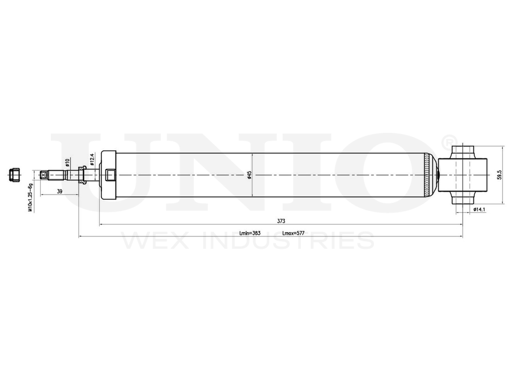 Амортизатор газовый задней подвески UNIO SAB-10680