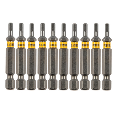 Бита HEX 3х50, сталь S2, шестигранный профиль, 10 шт. Е 6,3 Denzel