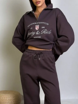 Женский спортивный костюм oversize, трикотаж без начеса