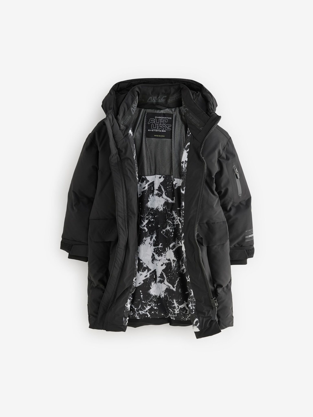 Пуховик непромокаемый для мальчика Next 414-145, Черный