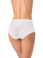 Высокие трусики с полосками разной ширины (Размер: L) (Цвет: молочный)