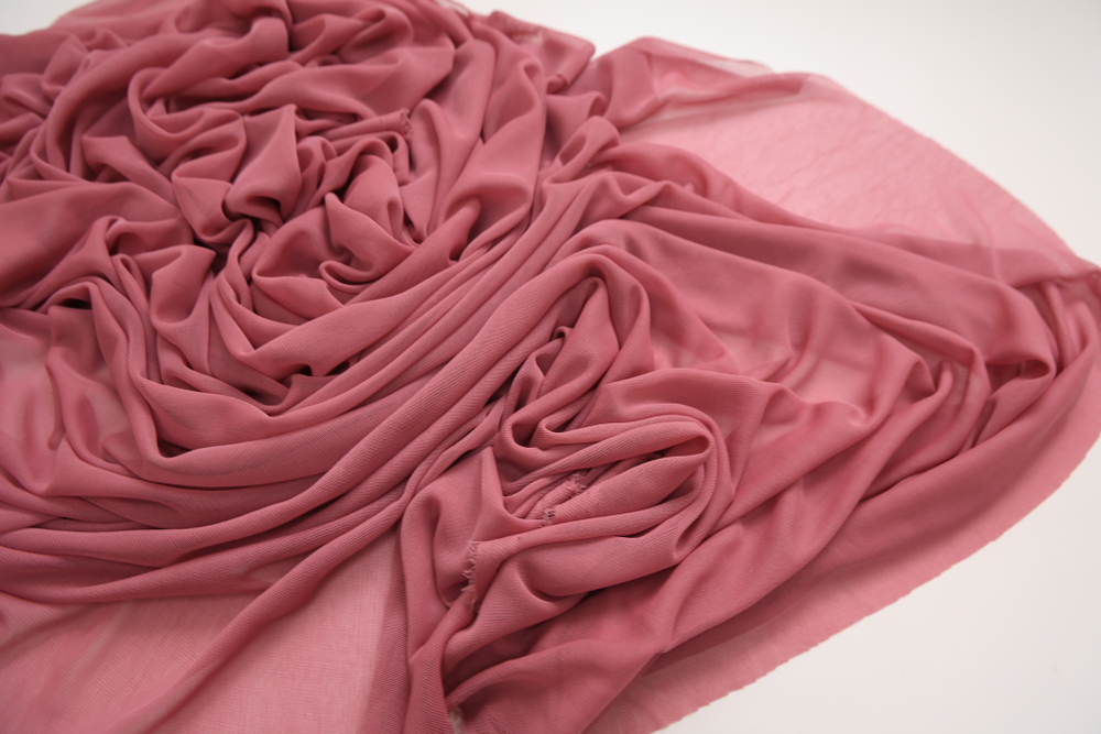 Сетка трикотаж темно-розовая