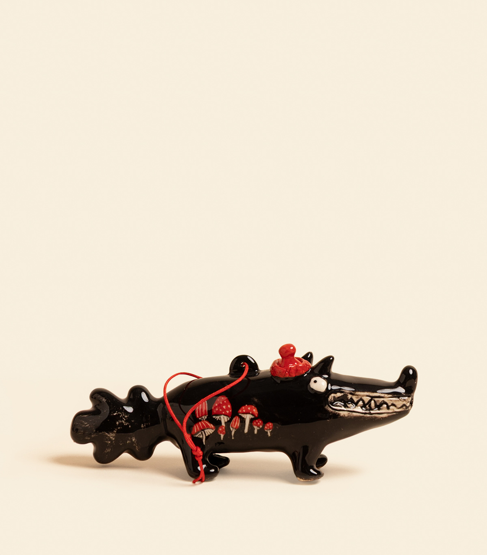 Ёлочная игрушка – Волк и красная шапочка | Александра Маврина