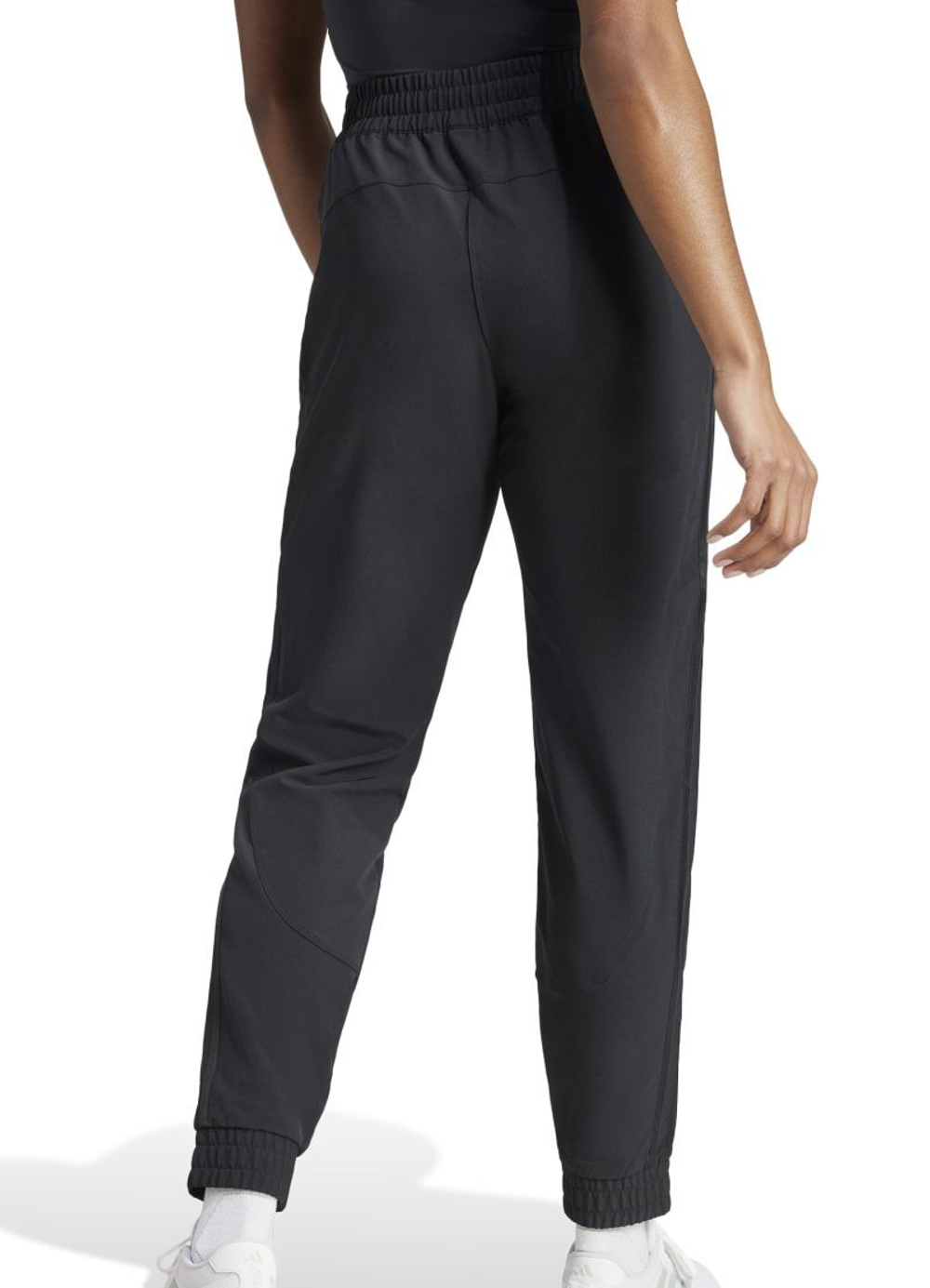 Женские теннисные брюки Adidas Pacer All Gym 3-Stripes Woven MidRise - black