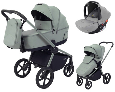 Детская коляска Rant Flex Therm Soft 3 в 1 с автокреслом Cruise Grey Forest Green