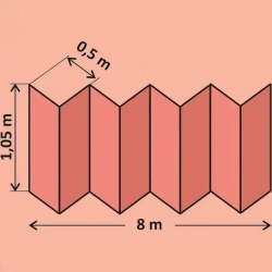 Подложка под ламинат Гармошка ТЕРМО перфорированная, 1,8мм, розовая, 1,05х0,5м./уп.8,4кв.м.
