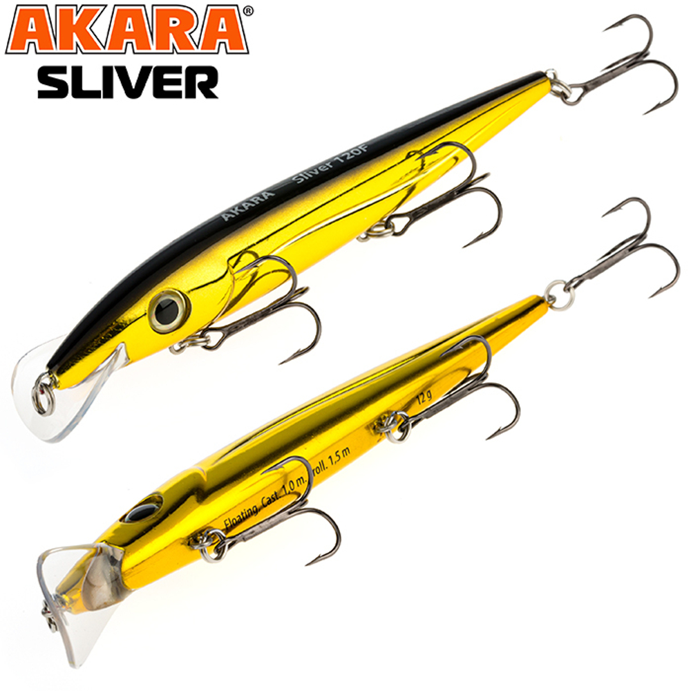 Воблер Akara Sliver 120F 12 гр. (3/7 oz 4,7 in) A59