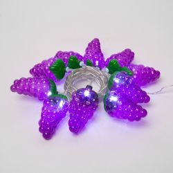 ULD-S0400-010-STB-2AA WHITE IP20 GRAPES Гирлянда светодиодная на батарейках 2AA не в-к. Виноград. 4м. 10 светодиодов. Белый свет. Провод прозрачный. TM Uniel.