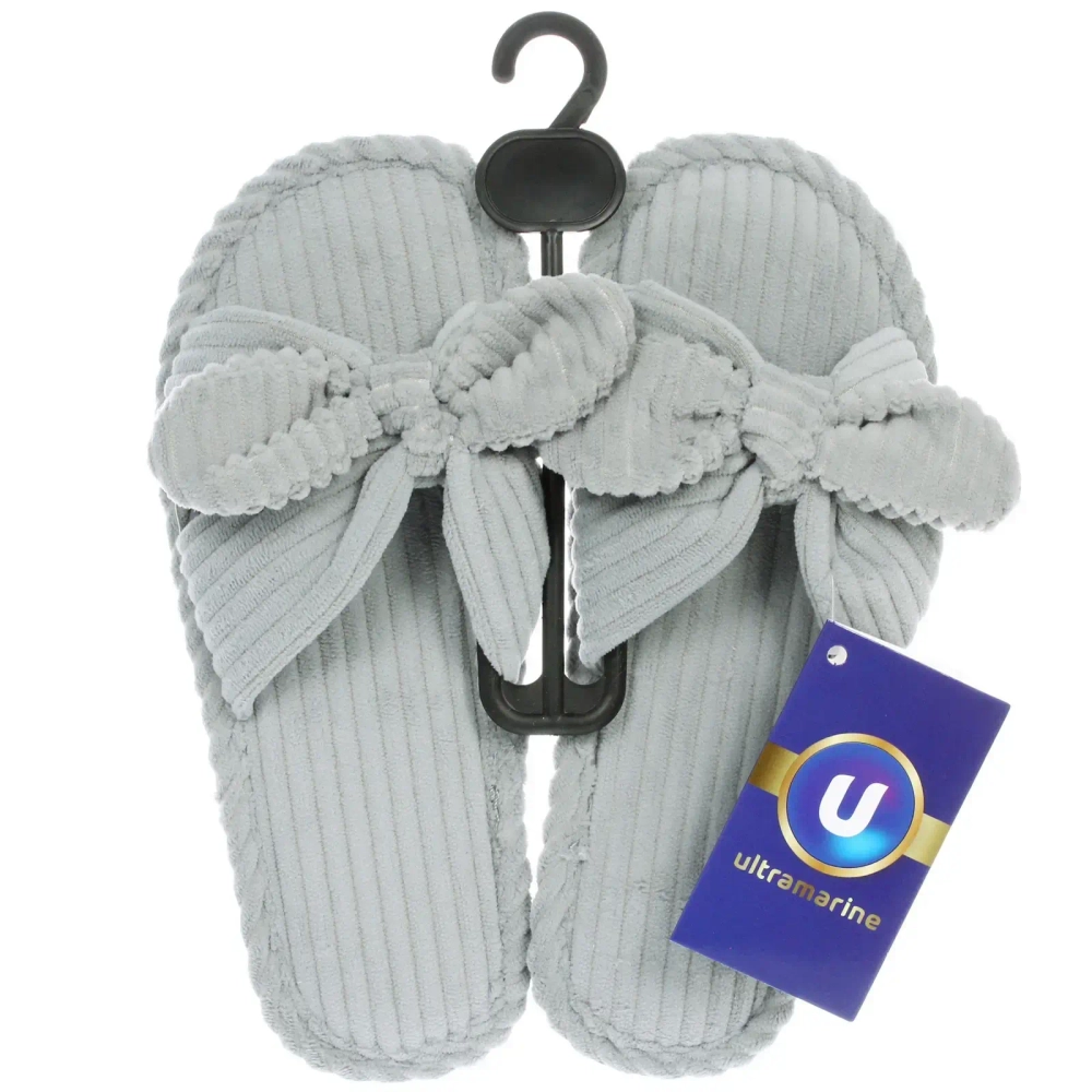Тапочки женские домашние «COZY», цвет серо-голубой, р-р 38-39