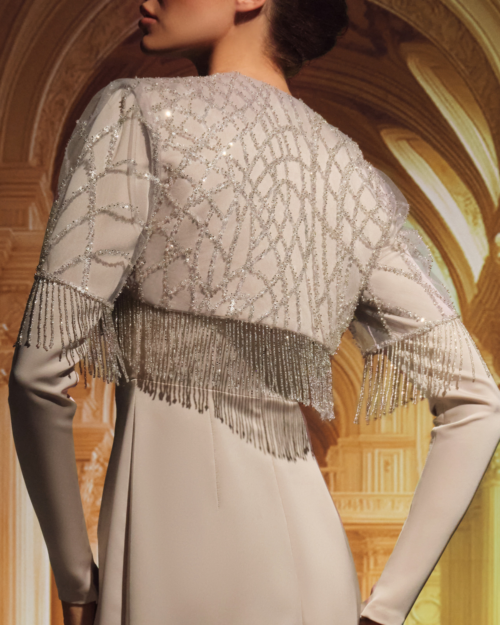 Платье с болеро из кружева